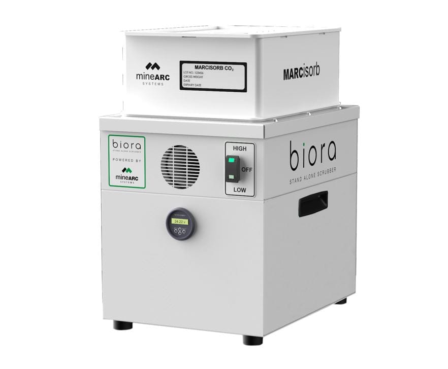 carbon dioxide CO2 removal scrubbing Biora Scrubber web